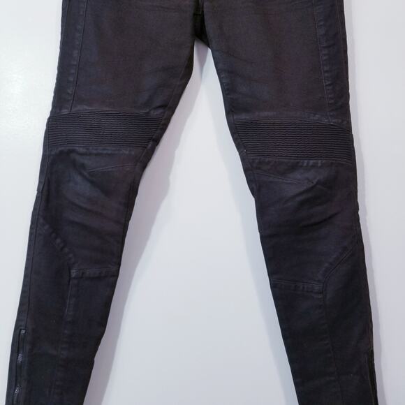 POLO Ralph Lauren Ladies Brown Moto Ankle Zip Pants Bikercore - Picture 4 of 13